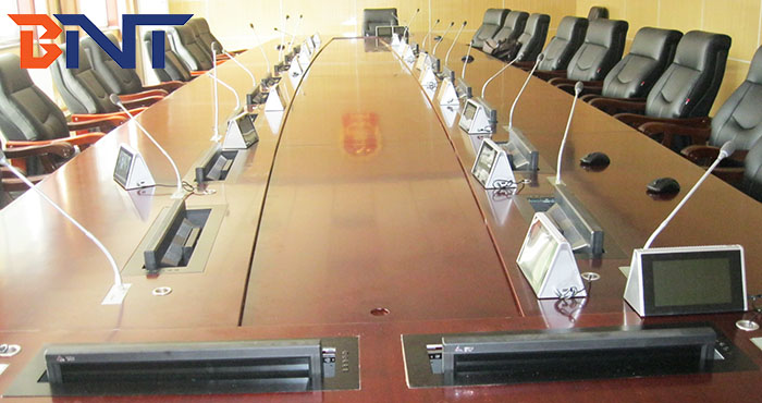 BNT 23台显示器升降器用于黑龙江公安局会议室