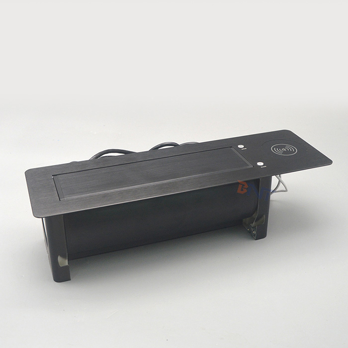 Motorized rotate flush mounted table power outlet EK9813UK