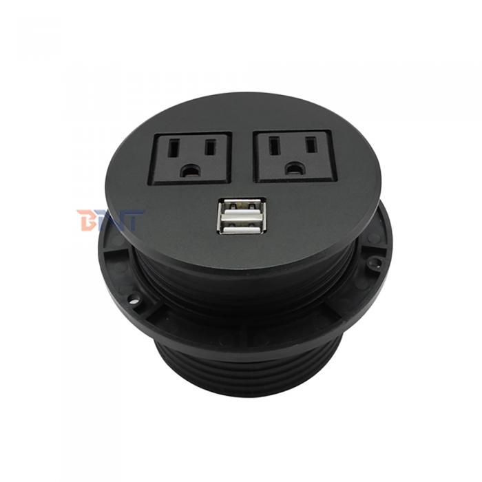 Round Table Socket With 2US Power And 2USB TS80