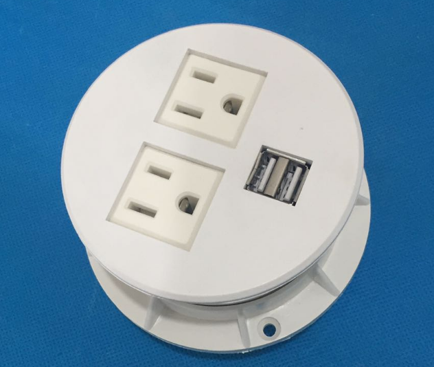 Round Table Socket With 2US Power And 2USB TS80