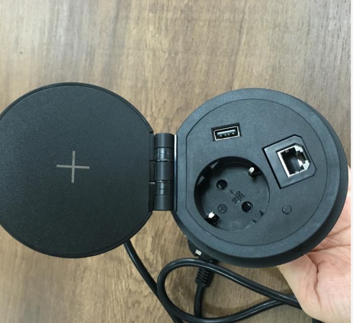 Round Table Socket 1 *power 1*USB Charger,1VGA,1 wireless charger