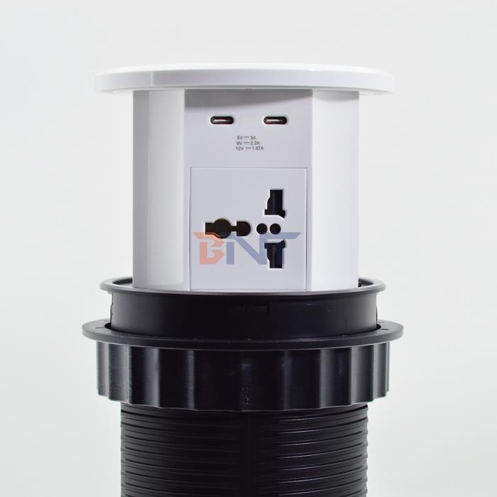 OEM/ODM Smart Intelligent lifting Motorized Pop Up Desk Power Socket Conference Table Kitchen Power Socket Outlet