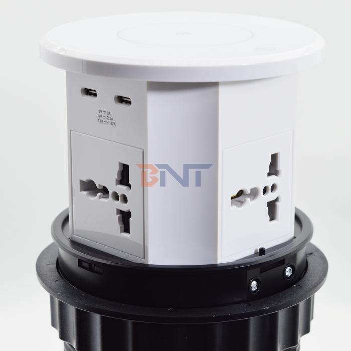 OEM/ODM Smart Intelligent lifting Motorized Pop Up Desk Power Socket Conference Table Kitchen Power Socket Outlet