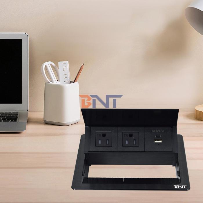 Factory UsDesktop Table Flip Cover 20W USB Socket Hidden Desktop Power Grommet Brush