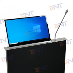 Intelligent Flush Mount Retractable Screen LCD Monitor Lift Fast Lifting Built-in Microphone for Conferences