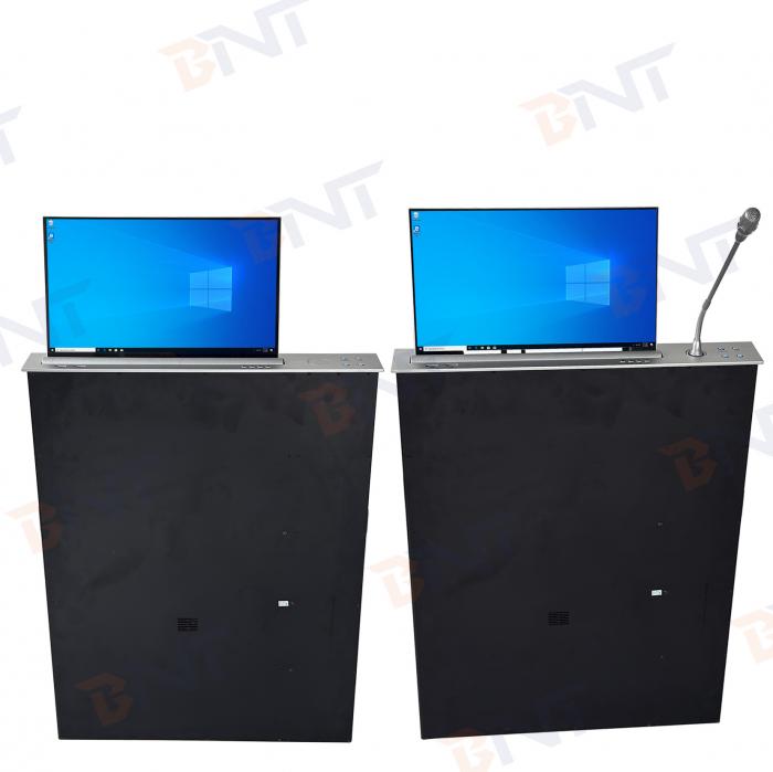 BNT Full HD Screen Low Price Motorized Retractable Monitor Lift With Mic for Conference System
