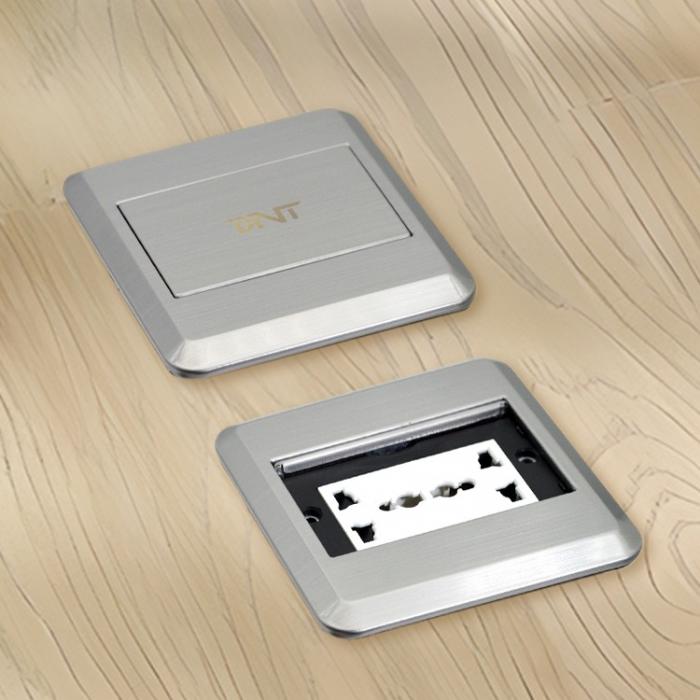BNT Floor Mount Ground Socket Hidden Slide Cover Floor Socket with Sliding Lid for Office Room