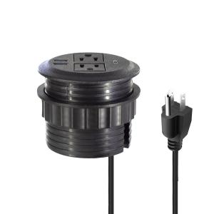 Round Sofa Set Embedded Electric Power Socket with 2 US Standard Power Outlets & Dual USB A Charging Socket Modern Furniture