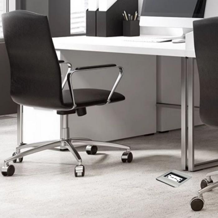 BNT Floor Mount Ground Socket Hidden Slide Cover Floor Socket with Sliding Lid for Office Room