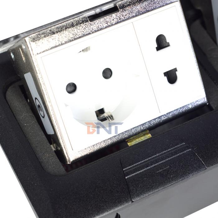 Waterproof EU Power Ground Socket Slow Pop-up Hidden Floor Socket with Low Price