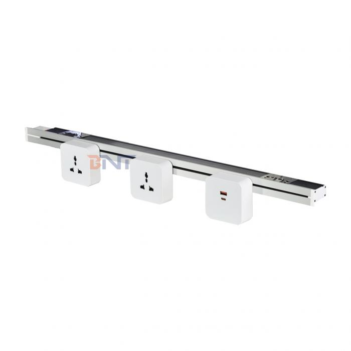 New Removable Ultra narrow track socket Convenient Wall-Mounted Multi-Outlet Power Rail Track Socket