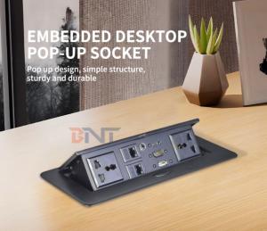 New Launch Round Corner Pop-Up Table Top Socket Box - Multi-Functional Configuration with Multiple Plug Outlets, Factory Wholesale Price for Commercial & Residential Use