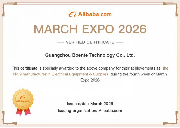Boente Ranks Top 9 in Electrical Category at Alibaba March Expo 2026