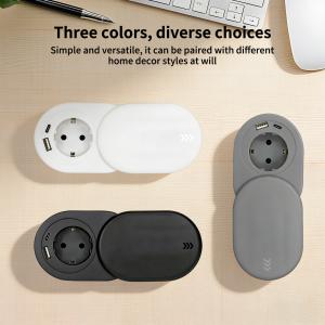 Factory Price Industrial Mini Black EU Power Grommet Tabletop Socket with USB Port 16A PC Hidden in Furniture Desk Office