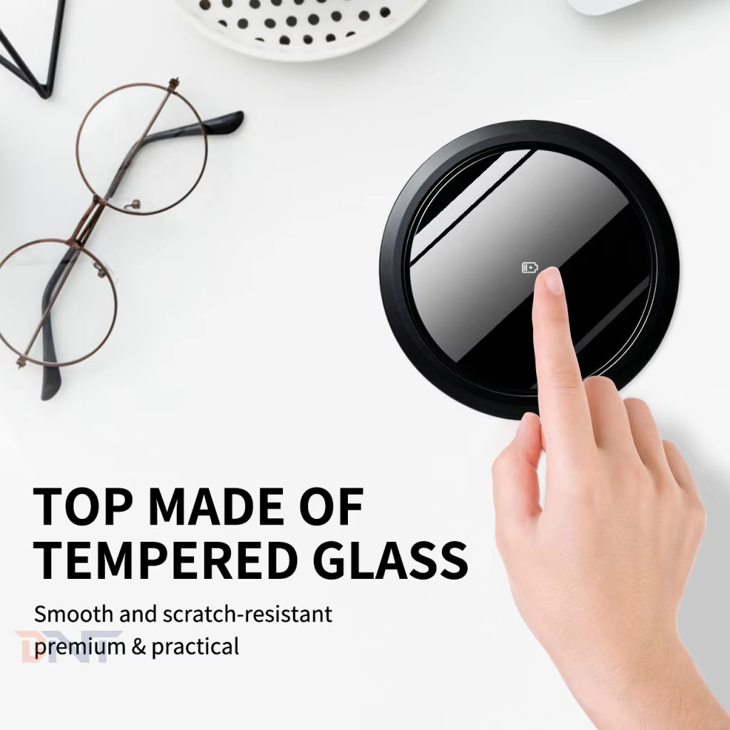 Tempered glass top plate pressed by hand