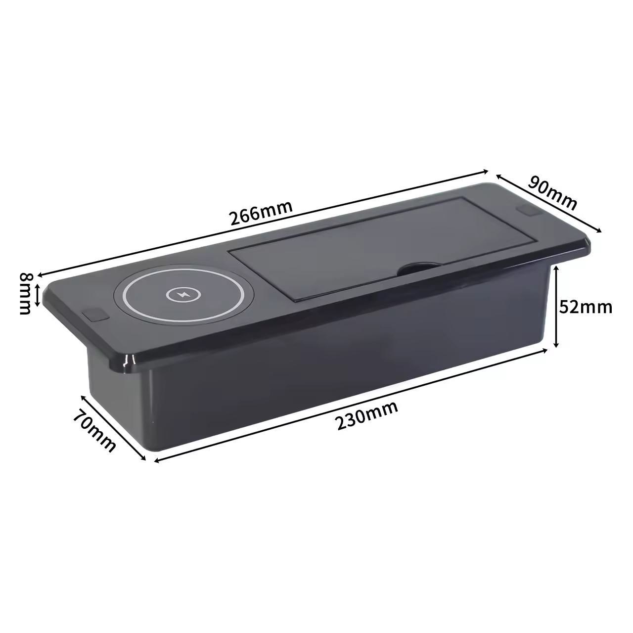 Flip-Lid Desk Socket, 2 EU + 2 USB-A + USB-C (BFS-1)