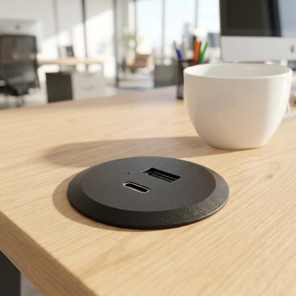 42 mm Recessed USB Charger, 50 mm Round Body (USB-3)