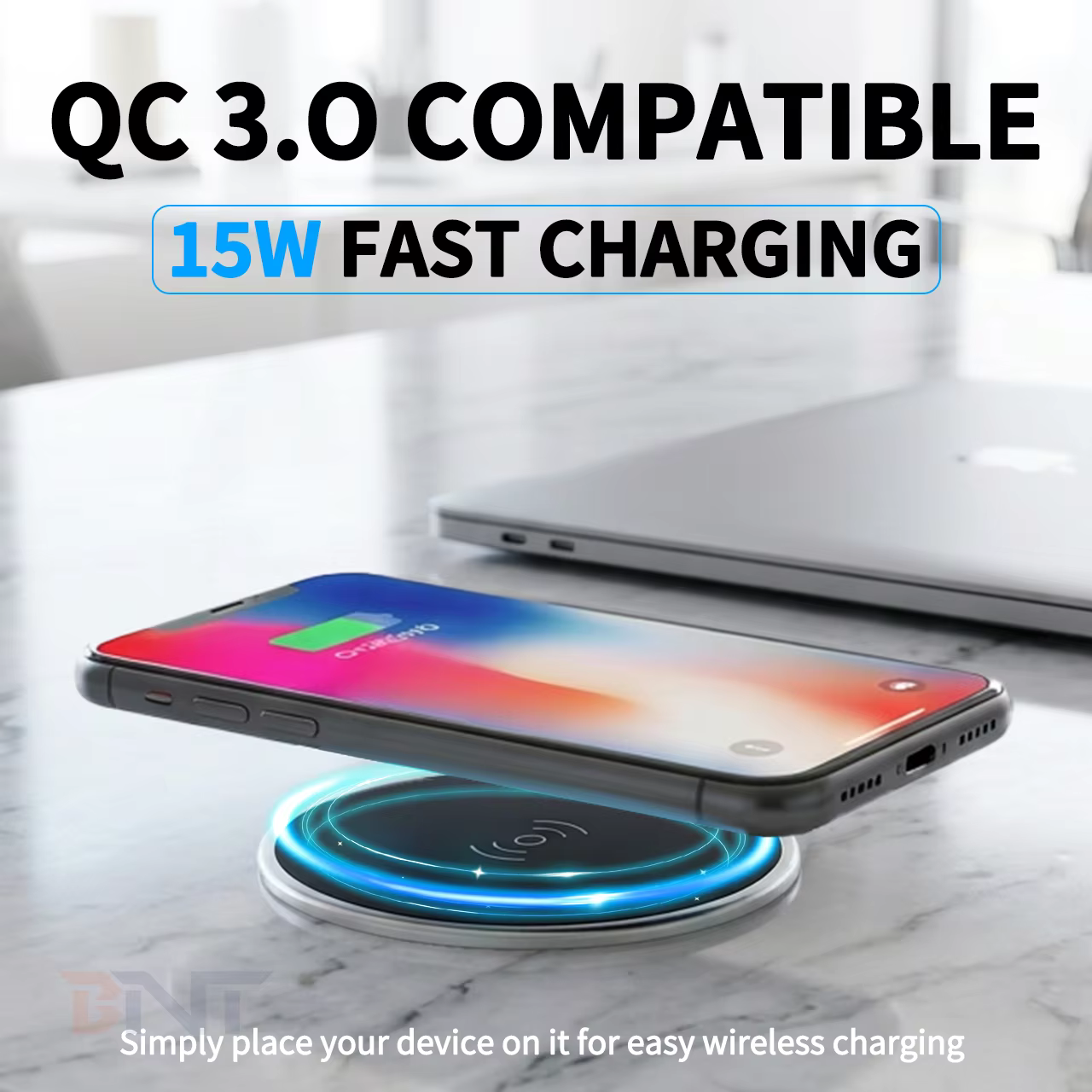 15 W Wireless Charging Desk Module, Tempered Glass (W74)