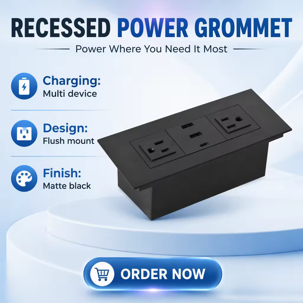 US Tabletop Socket, 2 AC + 2 USB-A + USB-C (BWP-10)